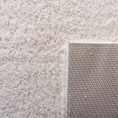 Tapis ivoire à poils longs Sador