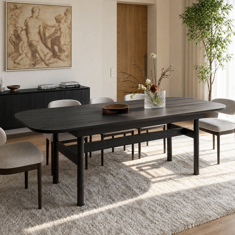 83.9'' W Solid Oak Dining Table