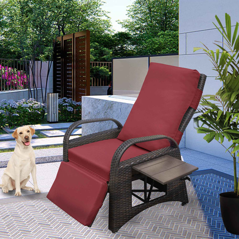 Fauteuil inclinable Alsancak, Tissu rouge