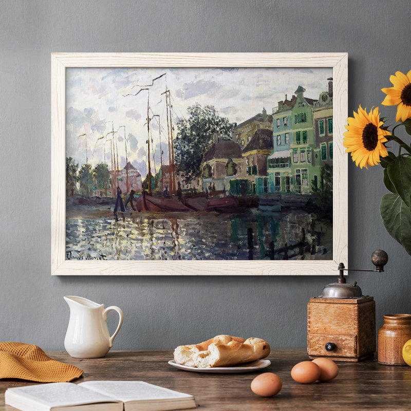 Zaandam, The Dike, Evening, 1871, reproduction d'art sur toile, Blanc, H 22 po x l 32 po x P 1,5 po