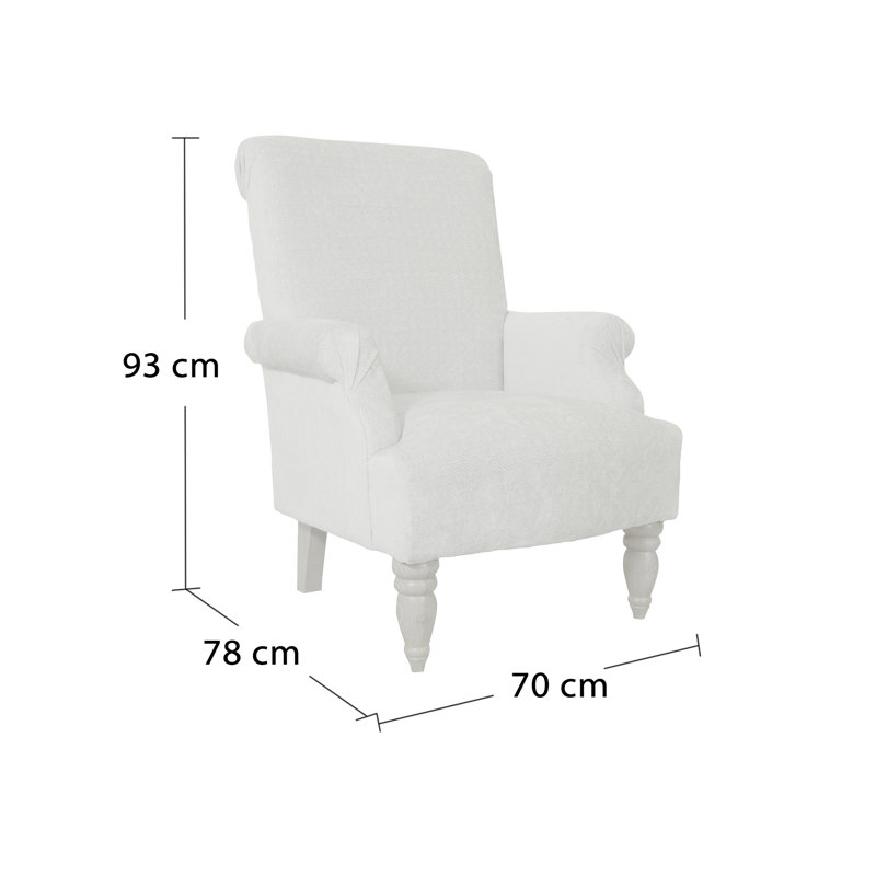 Banstead Upholstered Armchair, Reno Silver