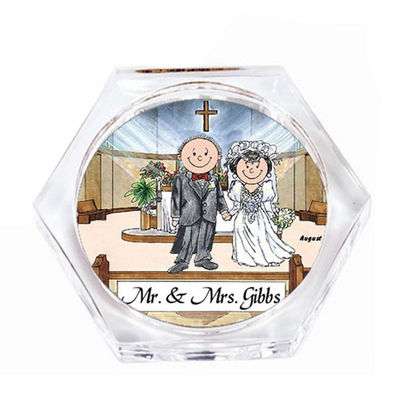 Mariage personnalisé - Ensemble de 4 sous-verres, Oui