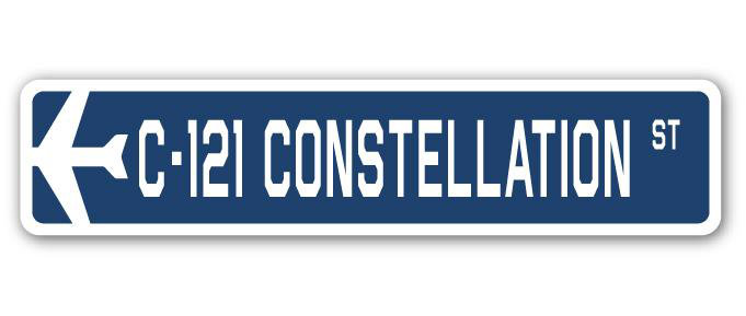 Plaque de rue militaire en aluminium Bewley C-121 Constellation Air Force, H 4 po x l 18 po x P 1 po
