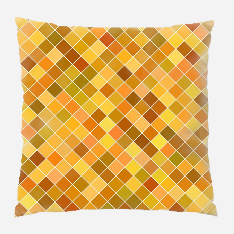 Geometric Microsuede Reversible Throw Pillow, Yellow/Orange