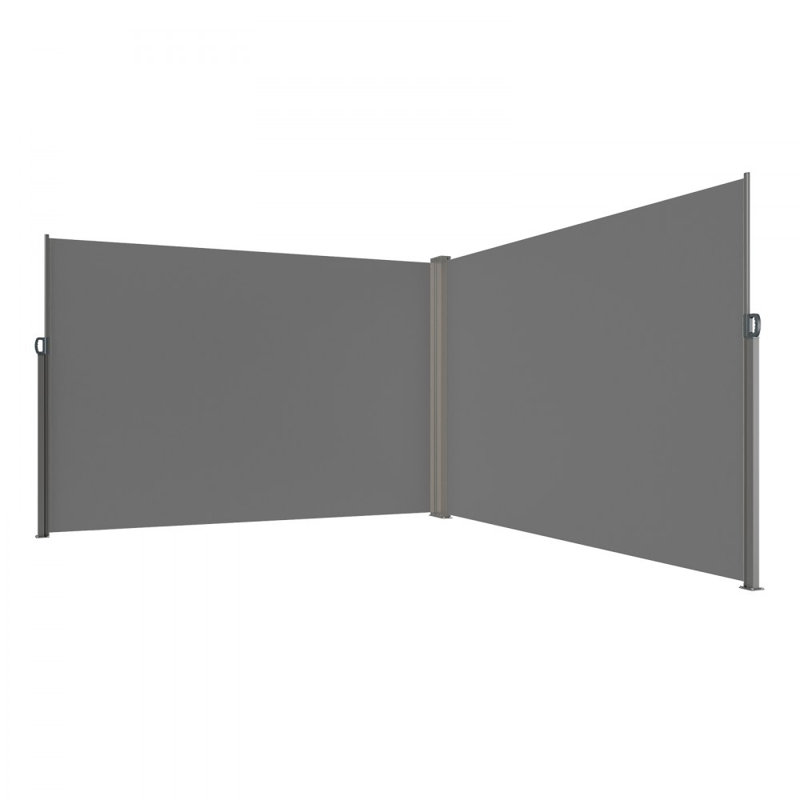 Manual Retraction Side Awning in Beige, Gray, 19.7' H x 6.56' W