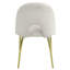 Chaise d'appoint rembourrée en métal Yakia