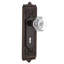 Clear Crystal Waldorf Interior Mortise Door Knob with Egg & Dart Long Plate-1718673848