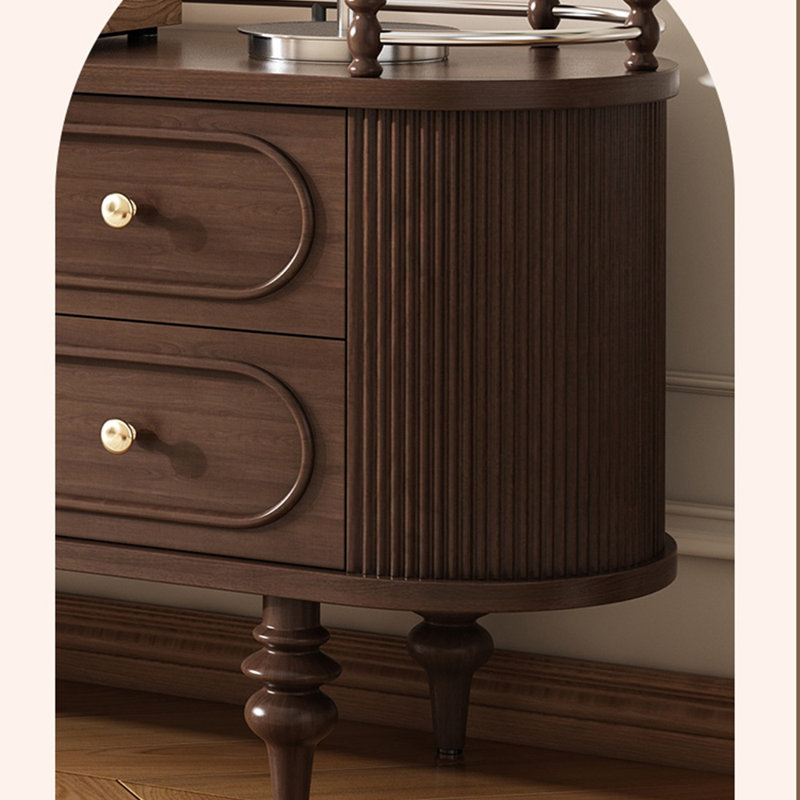 Meuble télé de salon de style français, 70.87", Brun