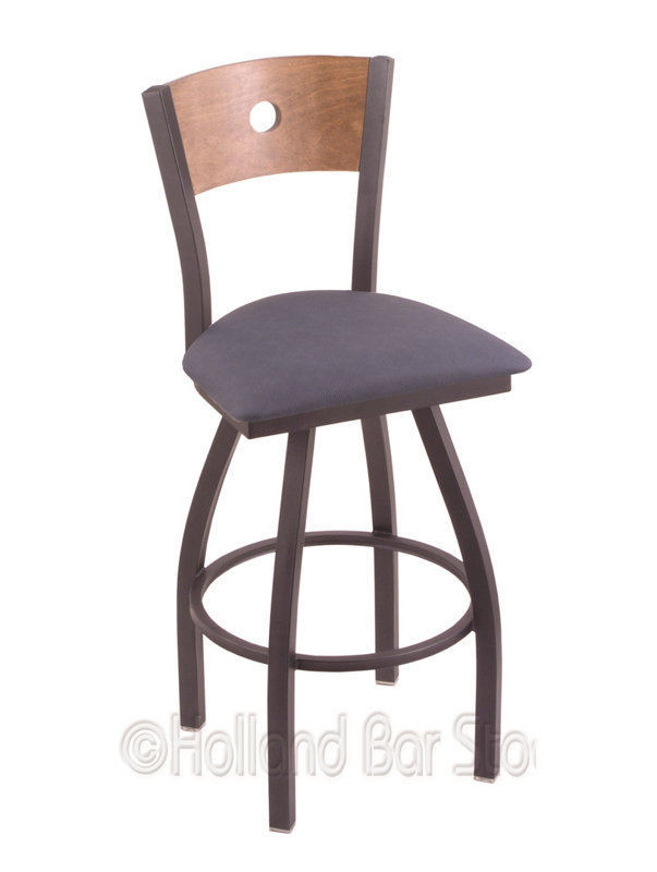 Tabouret de bar pivotant de 36" Lareau, Rein Bay, Érable moyen, Étain