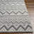 Elissha Chevron Flatweave Recycled P.E.T. Area Rug in Slate Gray-1496198196