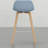Counter/bar Height Stools (2) - Sleek Design, Denim Blue Upholstery, And 2 Counter Curved Back, Seat, Legs, Footrest For Comfort
