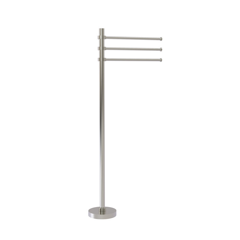 Porte-serviettes sur pied Gober, Nickel satiné