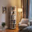 Oliver 360° Rotating Solid Wood Bookshelf, Equipped with Brake Wheels, Allowing for Flexible Adjustment-28466077-16625576