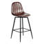 Swivel Upholstered Counter Stool with Metal Frame