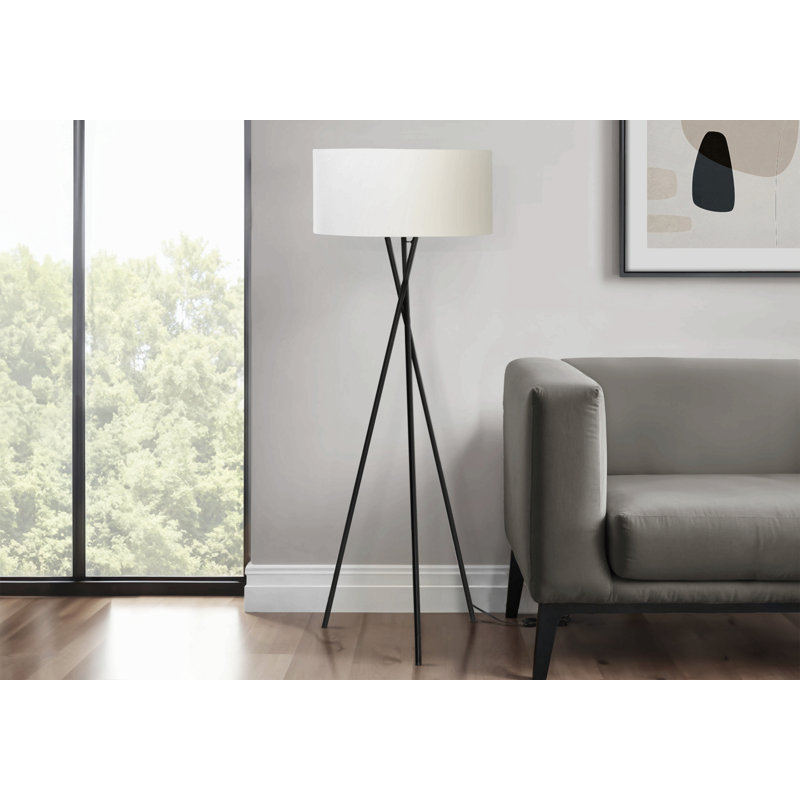 Lampe trépied 62 po, Noir