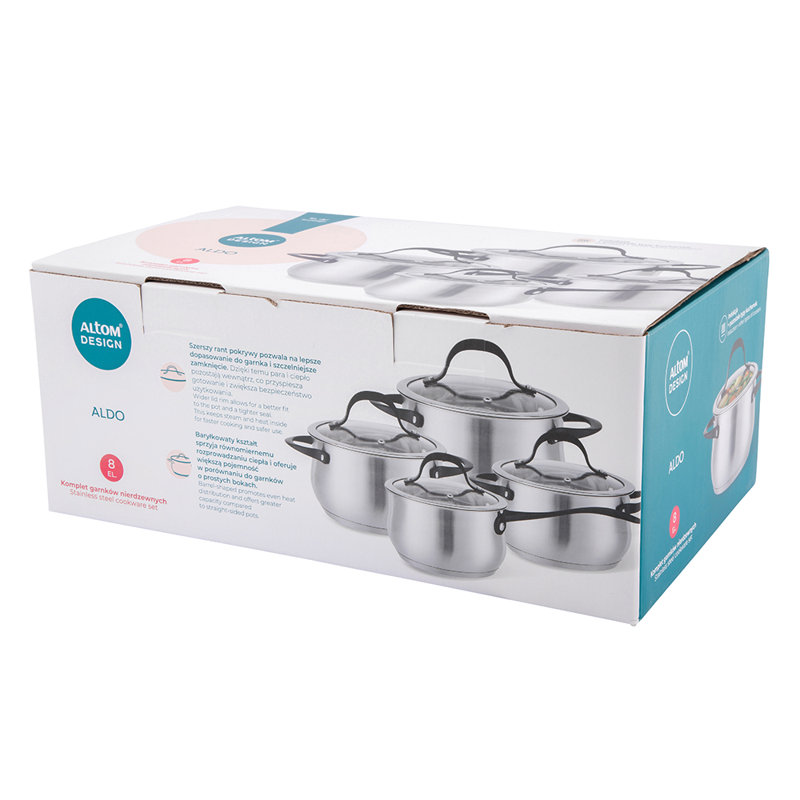 8 - Piece Stainless Steel Cookware Set
