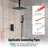 10-inch Plated Suspension Rod Dual-function Shower Set-114396614