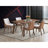 Ginny Walnut Finish Dining Table