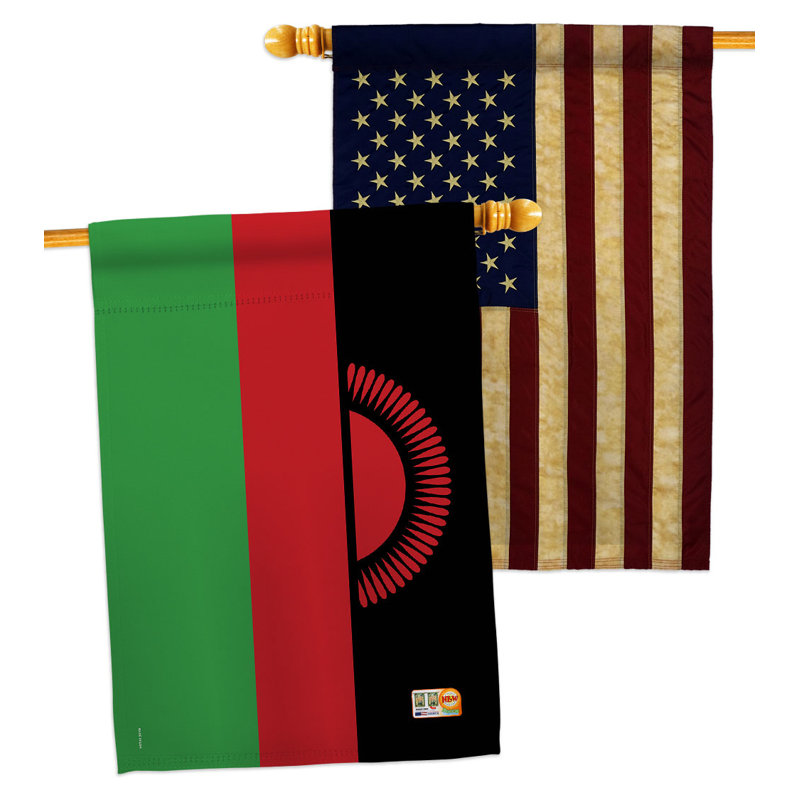 Ensemble de drapeaux de la maison de la Malaisie et de la bannière de la cour de récréation de style national 28 x 40 pouces