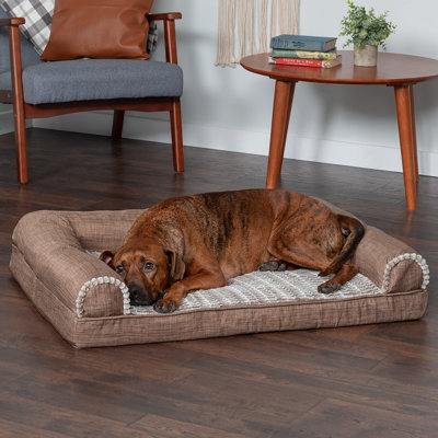 Luxe Fur & Performance Linen Sofa Bed