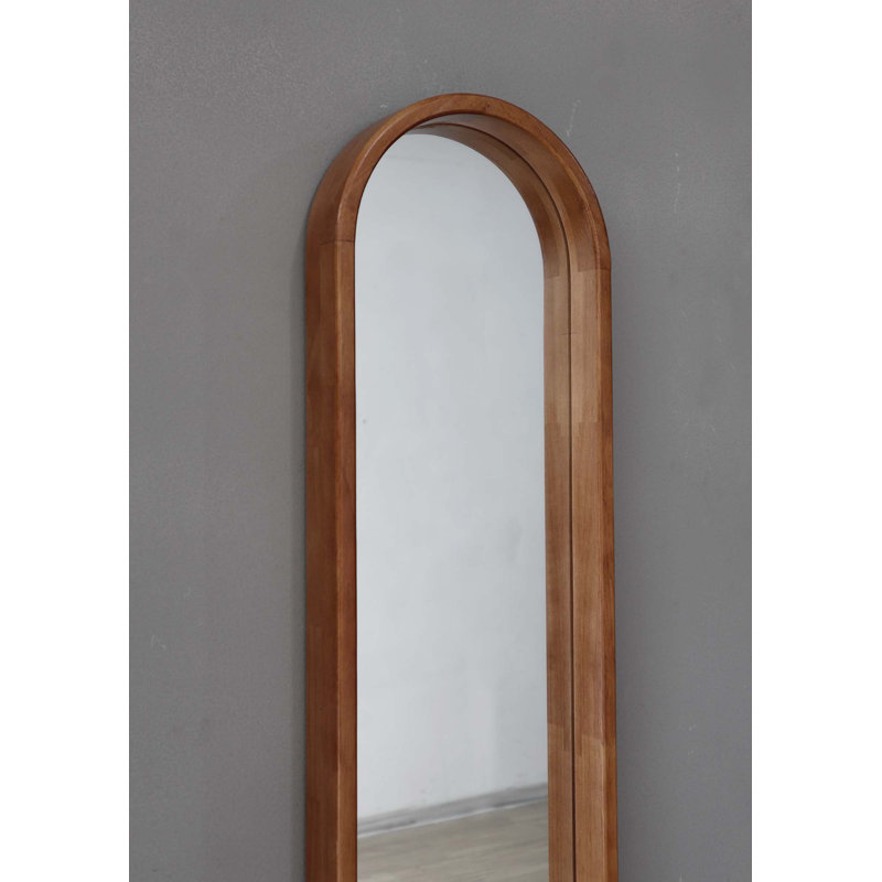 Decorative Rubber Frame Mirror With Elongated Oval Frame