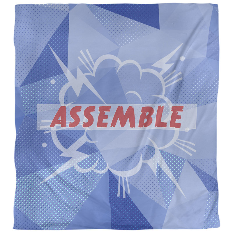 Housse de couette simple Assemble Superhero Art, Housse de couette pour grand lit