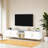 Luxury Fluted TV Stand With 2 Side Tables, Entertainment Center For Tvs Up To 80", Modern Media Console With Cabinets, TV Console For Living Room Bedroom-974885879