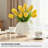  Carneal 6" White Geometric Ball Ceramic Table Vase-2007260890