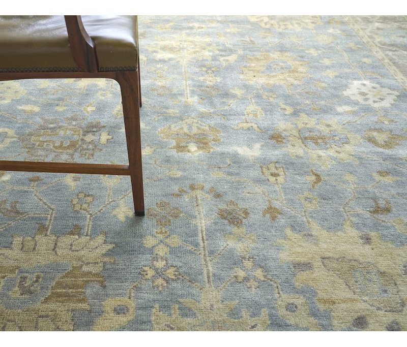 Antique Weave Oushak Wool Oriental Area Rug, Rectangle 14'6" x 18'
