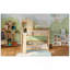Structure de lit superposé surélevé en bois avec surmatelas pour grand lit double avec glissoire et échelle intégrée pour enfants, adolescents, jeunes, naturel-551969518