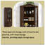 Armoire à vin 30,63 "de style américain en bois massif brun avec armoire d'angle