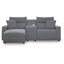Canapé modulaire inclinable électrique 3 pièces avec méridienne Bodie-122874995