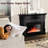 Freestanding Electric Fireplace with Remote-1272029732