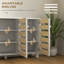 Armoire à chaussures avec tablettes réglables pour 15 paires de chaussures, blanc
