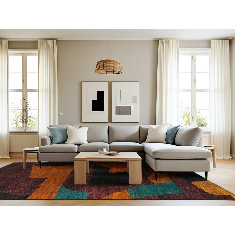 Angellia Abstract Indoor Rug, Rectangle 8' x 10'