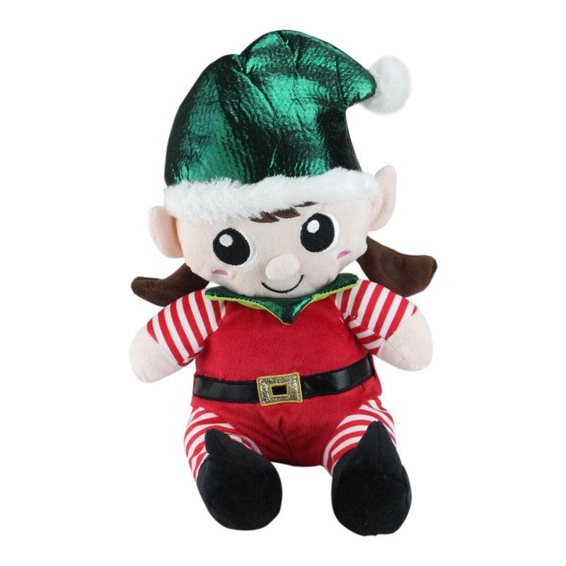 Ensemble de 2 figurines elfes de Noël garçon 13 po