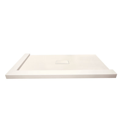 Base de douche Transolor Trimslate 79 po x 40 po avec double seuil réglable et bonde centrale