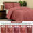 Dreamology Waffle Weave Duvet Cover, King Duvet Covers,100% Cotton Waffle Duvet Covers with Zipper Closure, Soft Luxury Textured & Breathable, 2 Pillow shams, 1 Duvet Cover (Terracotta, King)-124137409-124137415
