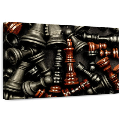 Pièces d'échecs foncées Senne