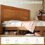 Base de lit plateforme en bois massif Bilal avec tête de lit 48,6 po, jaune-726222994-726222997
