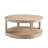 40Inch Large Curved 2 Tier Traditional Round Circle Wooden Center Coffee Table,Rounded Wooden Table With Wheels ,Table For Living Room,Office,Apartment-857167608
