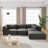 122'' Velvet Sofa With Ottoman-1273471400