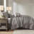 6-Piece Full/Queen 6 Piece Jacquard Quilt Set with Throw Pillows,Grey