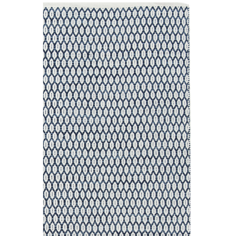 Modena Hand Woven Cotton Geometric Rug, Square 6'