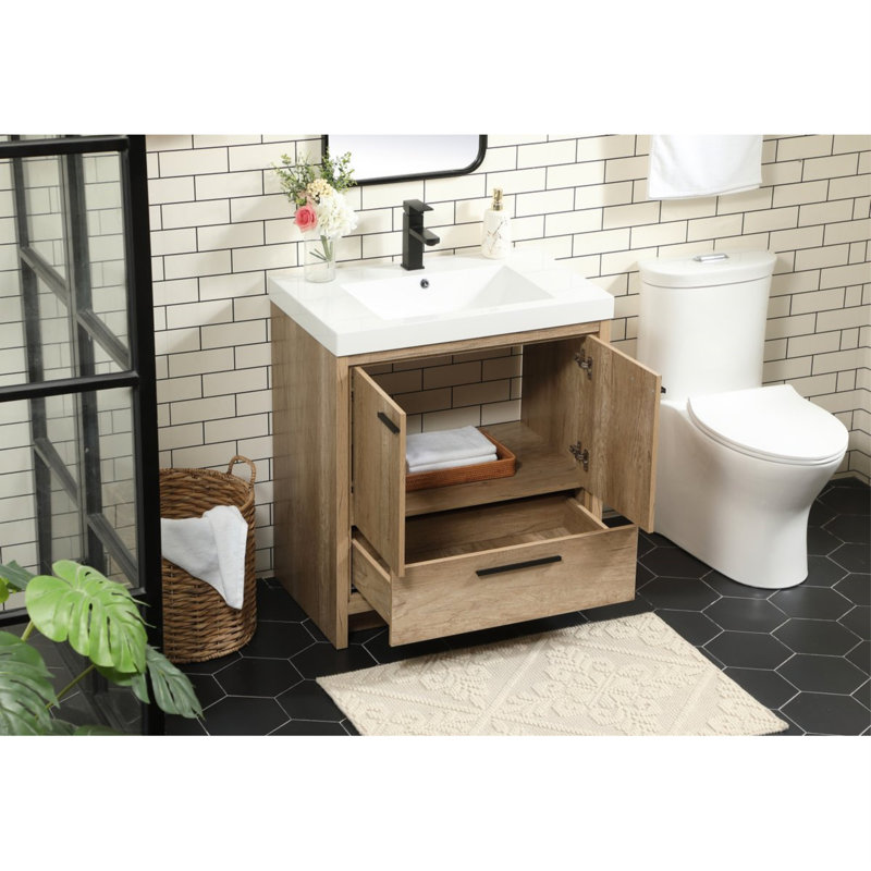 Ensemble de meuble-lavabo simple 30 po Southmead, Chêne naturel