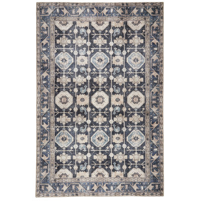 Tapis floral en polyester tissé à la machine Bungalow Rose