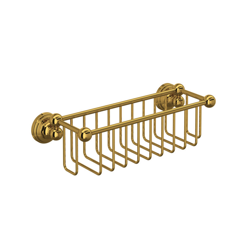 Perrin & Rowe 10" Bottle Basket, Unlacquered Brass