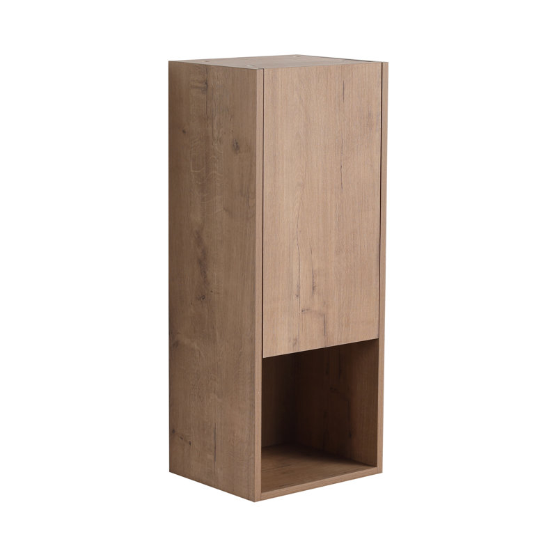 12" Bathroom Side Cabinet,Soft Close Doors,Float Mounting Design
