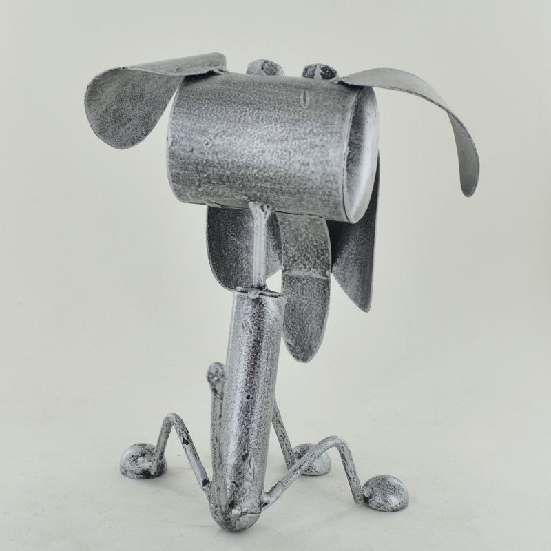 Alice Dog Metal Garden Statue