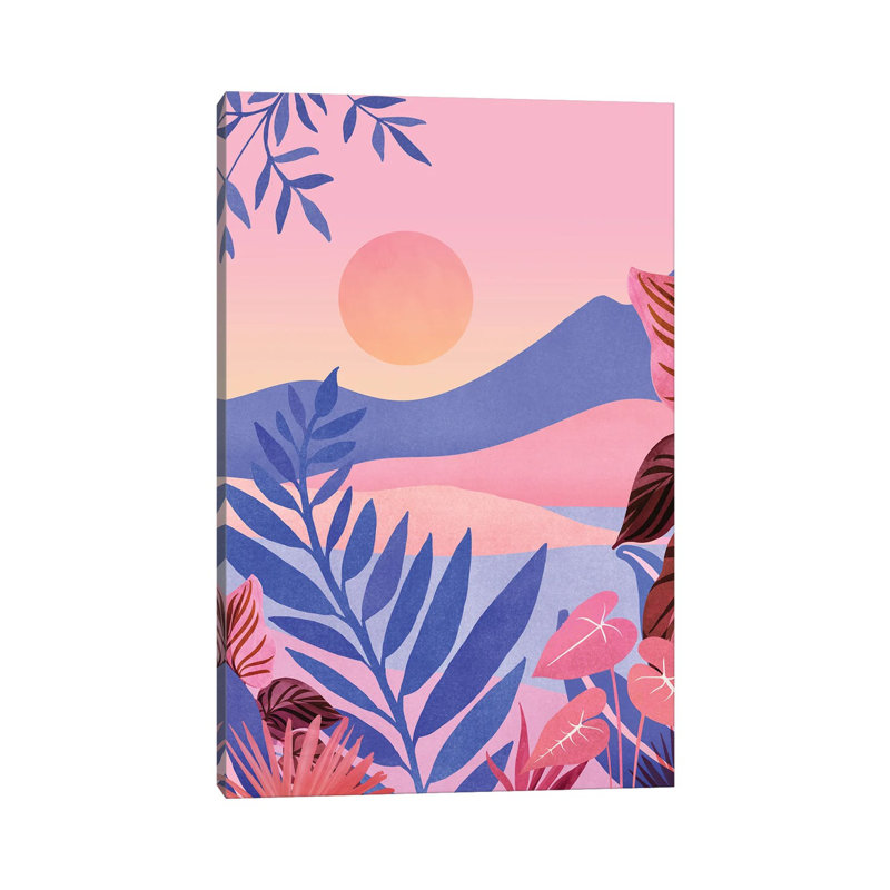 MTP185 - Coucher de soleil hawaïen, H 12 po x l 8 po x P 0,75 po